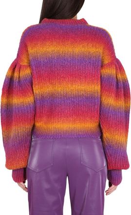 Rotate Logo-Inlay Crewneck Sweater - Multicolor