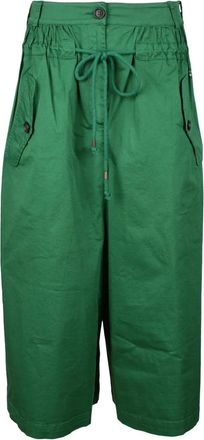 Semicouture High-Waisted Gonnapantalone Trousers With Wide Leg Design