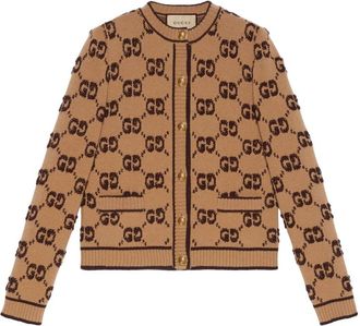 Gucci Brown GG Wool Cardigan