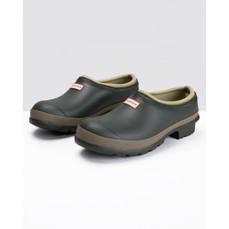 Hunter Gardener Womens Clog - Olive material_other - Size UK 6