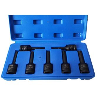 Trade Shop Trade Shop - Kit 7 Pz Chiavi Bussola Ad Impatto 1/2 Torx R6 - Rt13 Per Avvitatore Pneumatico