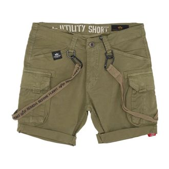 Alpha Industries Nut Shorts Olijf - Heren - Korte Broeken - Groen - W28 - Katoen - Korte Broeken