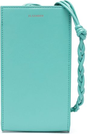 Jil Sander Tangle leather phone case - men - Calf Leather - One Size - Blue