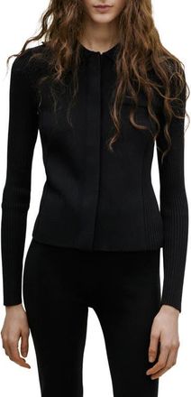 Mango Pocket Cotton Cardigan in Black at Nordstrom, Size X-Small