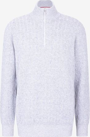 Brunello Cucinelli Kaschmir-Zopfstrickpullover mit Stehkragen mit Reissverschluss