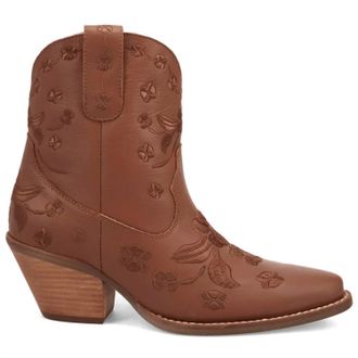 Dingo Womens Sweetheart Bootie In Brown