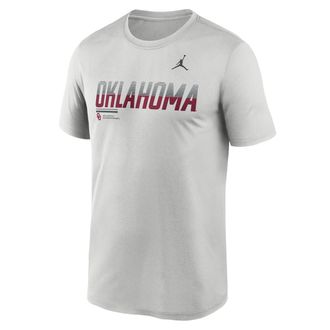 Nike Mens Oklahoma Sideline Legend Jordan Brand Dri-FIT College T-Shirt in Grey | 0JTI0BBOKN-7SB