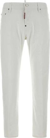 Dsquared2 Garment Dyed Slim Twist Jeans - Heren - Slim Fit Jeans - Wit - XL - Katoen - Jeans