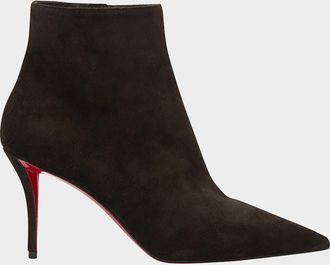 Christian Louboutin 80mm Miss Z Suede Booties