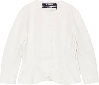 Jacquemus Jassen, Dames, Wit, M, Katoen, Palmier Jas