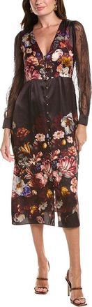 Johnny Was Micaela Silk-Blend Midi Dress