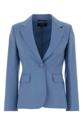 Weekend Light Blue Wool Lamine Blazer