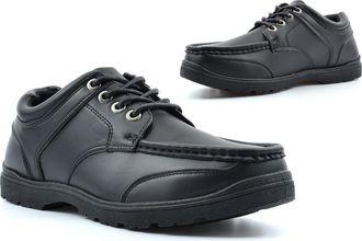 Generic Boys School Shoes Mens Boat Shoes Size 7 School Shoe Size 9 Mens Office Shoe Work Lace Up Sizes 7-12 Black 11 UK