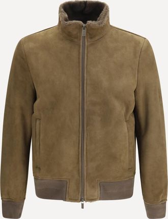 Salvatore Santoro High-neck Suede Jacket Male 52