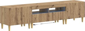 vidaXL Cabinet De Tv Led De 5 Piezas Roble Artisan Vidaxl