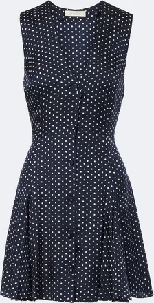 D&ocirc;en D&ocirc;en Aubrey polka dot silk-blend minidress