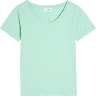 American Vintage Gamipy Cotton T-shirt - Teal - S (UK8-10 / S)