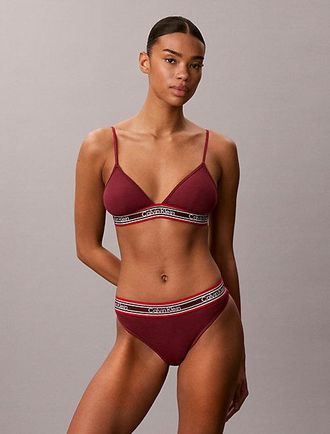 Calvin Klein Tanga Icon Cotton Modal Stripe Rib