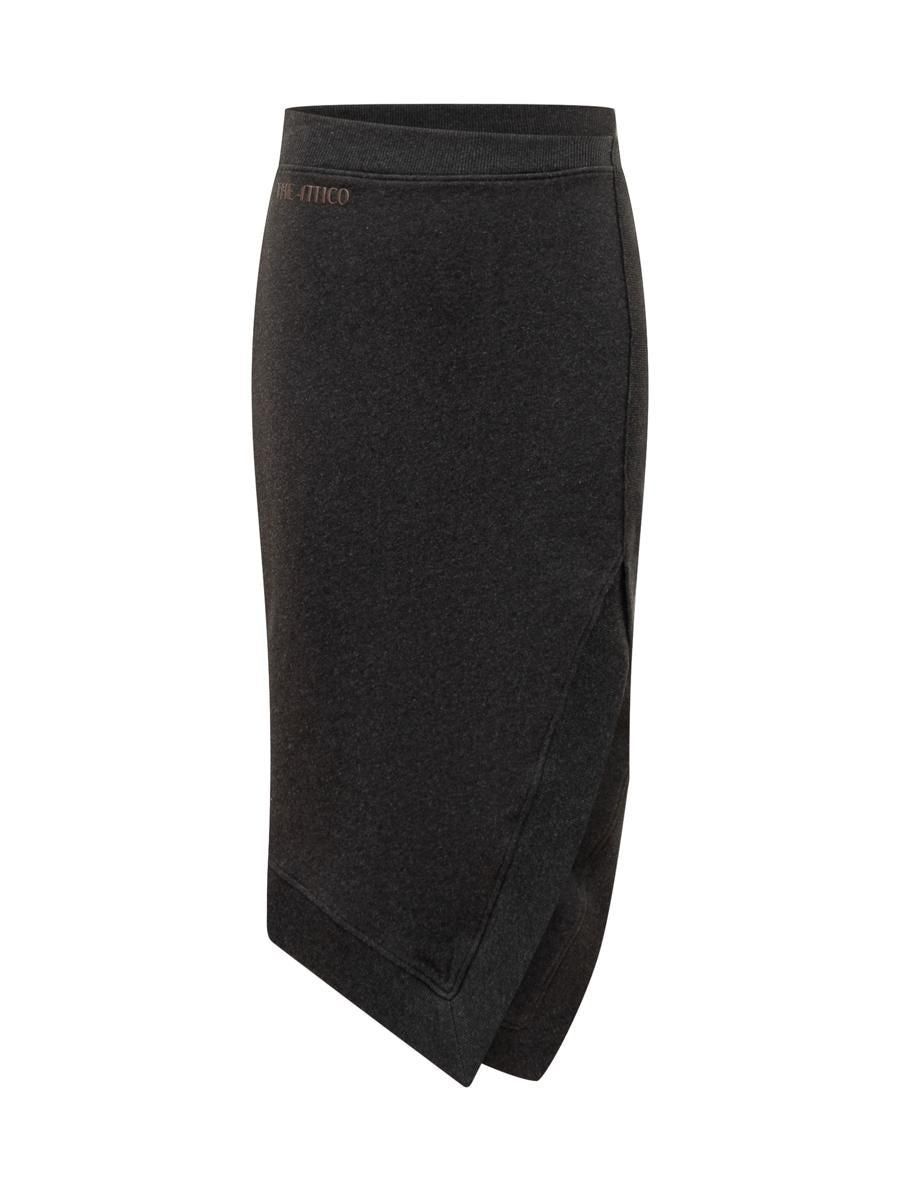 VIP【関税送料無料】希少 THE ATTICO BLACK COTTON SKIRT Asymmetric cotton midi skirt in black - The Attico | Mytheresa