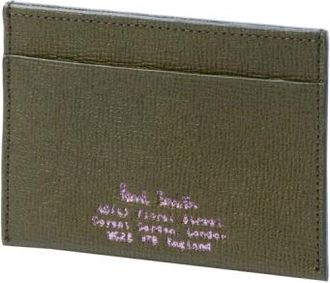Paul Smith Portacarte Floral Street - Heren - Portefeuilles - Groen - ONE Size - Leer - Accessoires