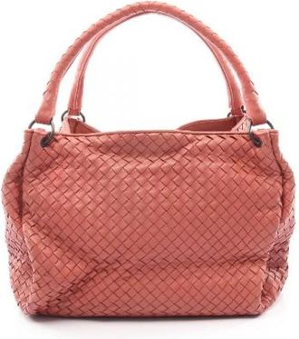 Bottega Veneta Pre-owned Intrecciato Leren Tote Bag - Dames - Vintage Handtas - Roze - ONE Size - Leer - Vintage