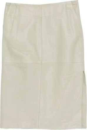 Halfboy panelled leather skirt - Grey
