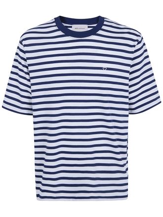 Ami Short Sleeves Boxy Fit Mariniere Teeshirt With