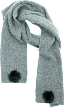 Portolano CASHMERE SCARF WITH POMS