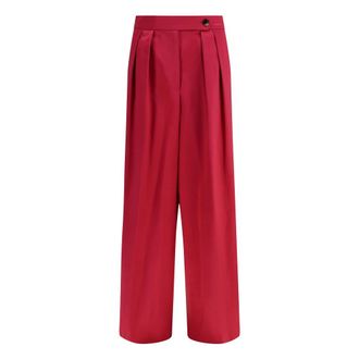Dries Van Noten Pantaloni Ampi a Pinces - - Trousers - Donna - Rosa - S