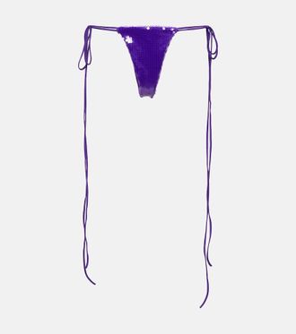 LaQuan Smith Slip bikini con pailettes