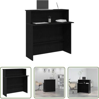 vidaXL Bancone reception - Banco Reception Nero 100x50x103,5 cm in Legno Multistrato