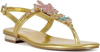 Azalea Wang Nautia Sandal in Gold at Nordstrom, Size 10
