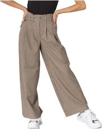 Only Beige Enkelband Broek - Dames - Wijde Broeken - Beige - S - Polyester - Broeken
