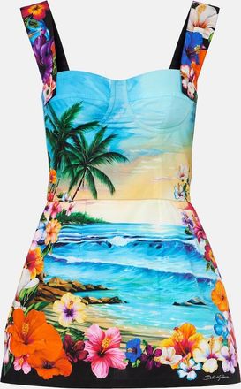 Dolce & Gabbana Printed cotton minidress