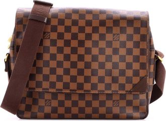Louis Vuitton Brown Damier Shelton Messenger Bag Mm (Authentic Pre-Loved)