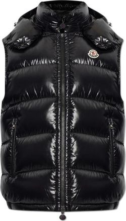 Moncler Donsjas Gilet met Afneembare Capuchon - Heren - Bodywarmers - Zwart - M - Jassen
