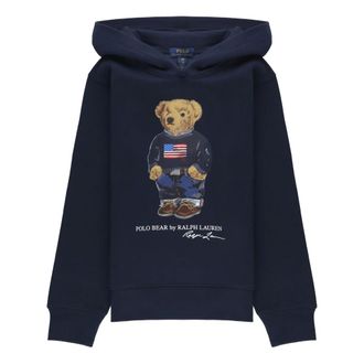 Ralph Lauren Bear Hoodie - male - Ralph Lauren - Kids Sweatshirts - Blue - 2 Y - Kids