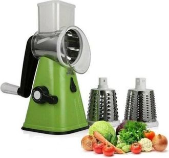 Trade Shop Trade Shop - Taglia Verdure Manuale Taglia Trita Grattugia Verdure Frutta 3 Lame Tritatutto