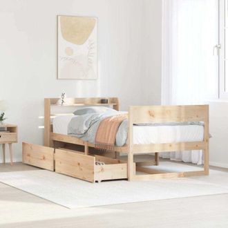 vidaXL Estructura De Cama Sin Colch&oacute;n Madera Maciza De Pino 90x200 Cm Vidaxl