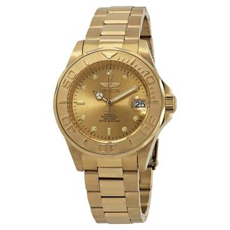 Invicta Pro Diver Gold Dial Gold PVD Mens Watch 13929