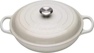 LE CREUSET Cacerola Baja Le Creuset Signature 30cm Hierro Fundido Merengue