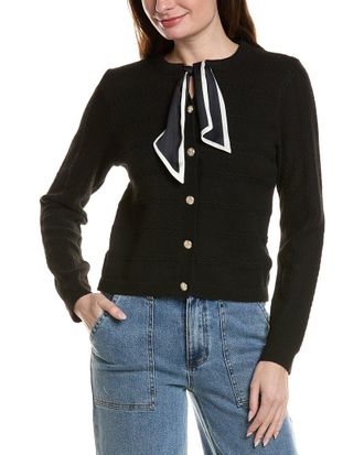 CeCe by Cynthia Steffe Cece Woven Tie Scarf Cardigan