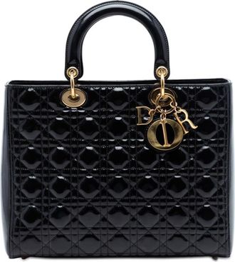 Dior Pre-owned Dior Large Patent Cannage Lady Dior Ladies 16-BO-0132 B