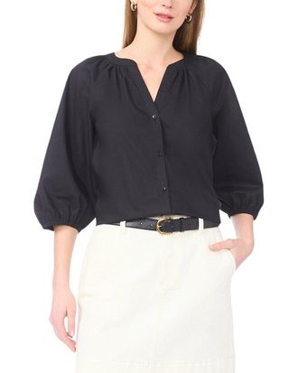 Vince Camuto Raglan Sleeve Button Down Blouse