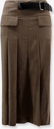 Semicouture Gonna in lana con cintura - SEMICOUTURE - gender_Woman