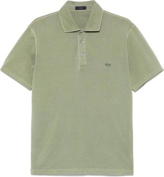 Fay Groen Poloshirt Geborduurd Logo - Heren - Polos - Groen - 2XL - Tops