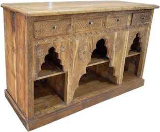 Wanderlust Deco Aparador De Madera Artesanal 170x38x93h Cm