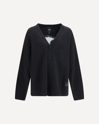 Yohji Yamamoto Chito V-neck Cardigan with graphic back Male XS