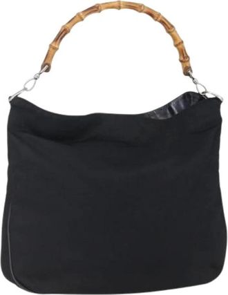Gucci Pre-owned Nylon Schoudertas - Dames - Vintage Schoudertas - Zwart - ONE Size - Nylon - Vintage