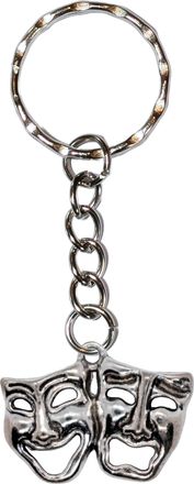 Generic Comedy Tragedy Mask Keyring Drama Arts Acting Keychain Theatre Actor Thespian Art Dramatic Faces Masks Key Chain Ring Performer Performing Greek Stage